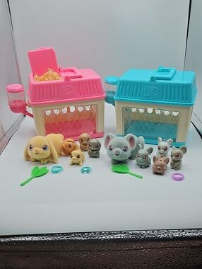 Little Live Pets Mama Surprise Minis both  Lil' Bunny And Lil' Mouse And Babies